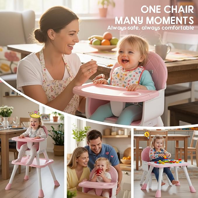 6 in 1 Baby High Chair, Convertible Highchair - Image 7