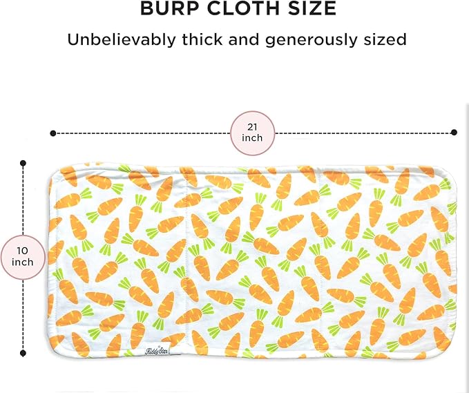 5-Pack Organic Cotton Burp Cloths – Large, Ultra-Soft 3-Layer Towels - Image 3