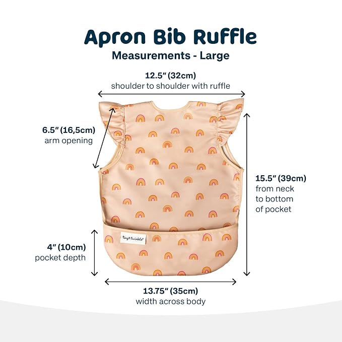 Tiny Twinkle Short Sleeve Apron Baby & Toddler Bib - Image 5