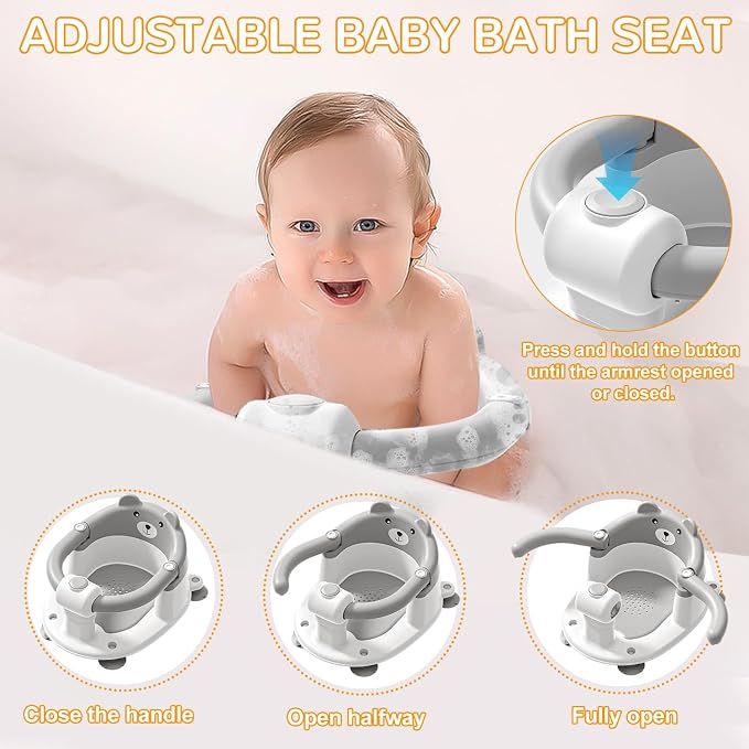 Baby Bath Seat for Babies 6 Months & up, Non-Slip Toddler Bath Seats for Babies - Image 5