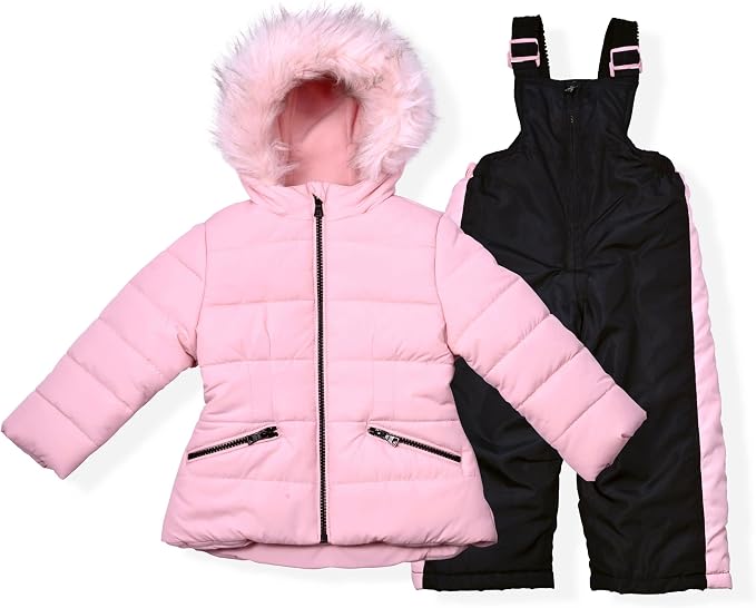 Arctic Quest Little Girls Bib Snow Pants and Ski Jacket Water-Resistant Snowsuit by ArcticQuest