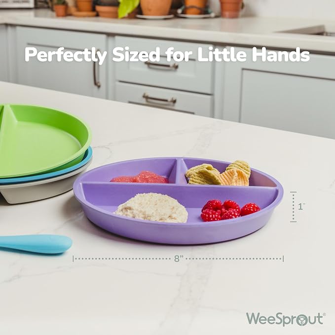 WeeSprout Divided Bamboo & Melamine Plates - Image 2