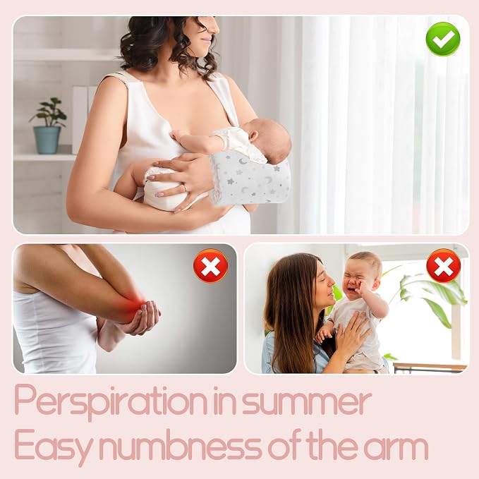 ROYALAY Arm Pillow for Feeding Baby, Soft Cotton Bottle Breast Feeding Pillows - Image 7