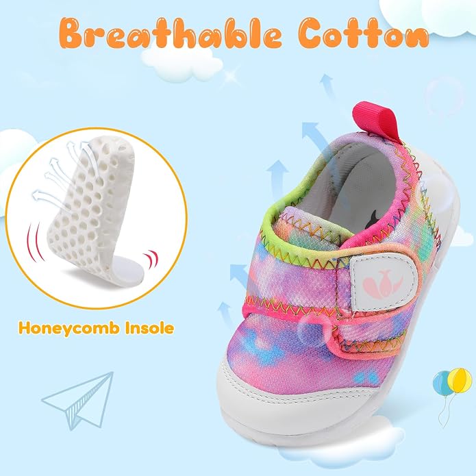 FEETCITY Baby First Walking Shoes Boys Girls Infant Sneakers Crib Shoes - Image 4