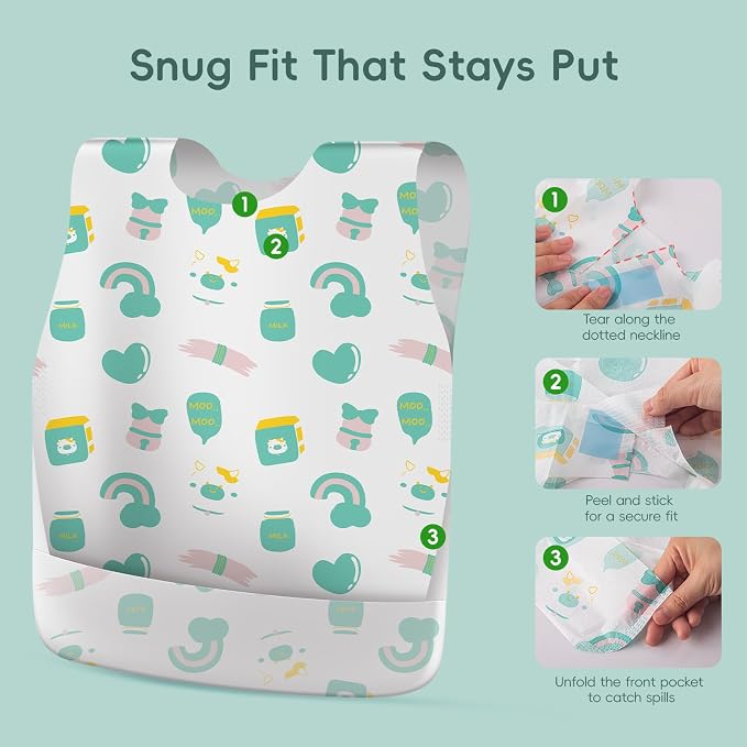 KIIS Disposable Baby Bibs for Travel - Image 4