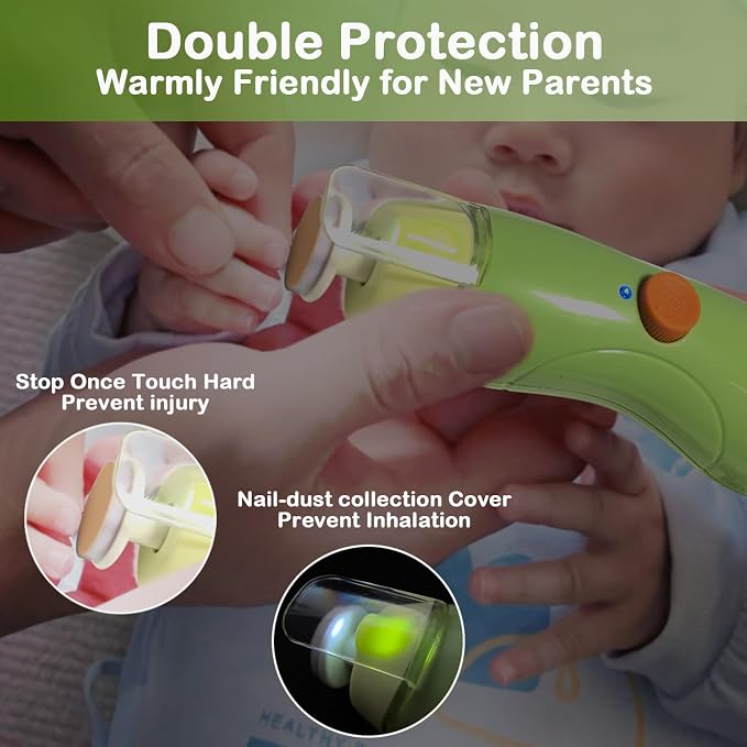 Rechargeable Baby Nail Trimmer, FANSIDI Baby Nail File Safe Baby Nail Filer - Image 5