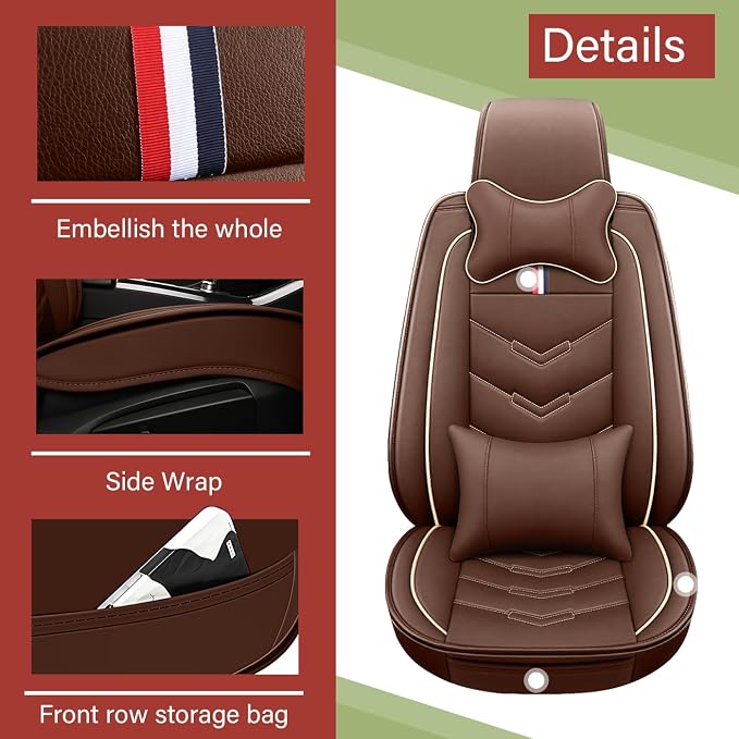 Leather Car Seat Covers Fit for LR Range Rover 2022-2025, 5 Seater Waterproof - Image 3