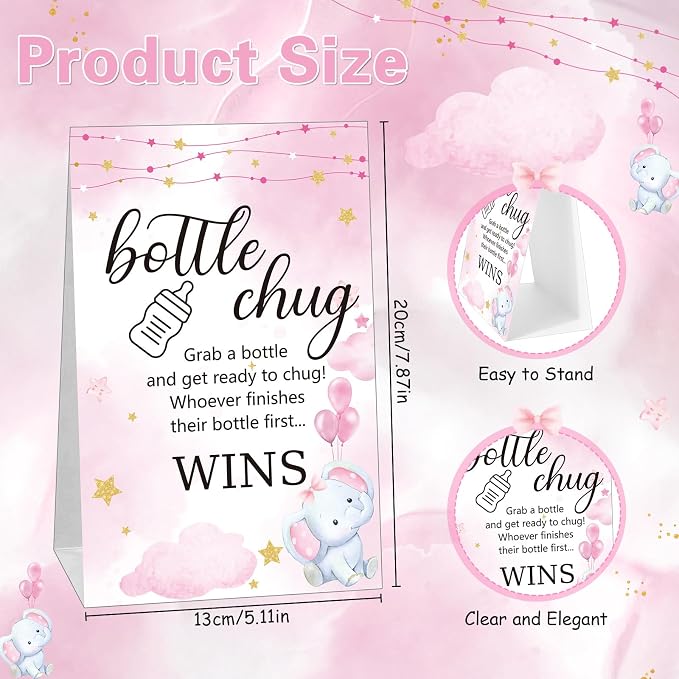 TrelaCo Cool Baby Shower Games Sets 12 Pcs Feeding Bottles - Image 2