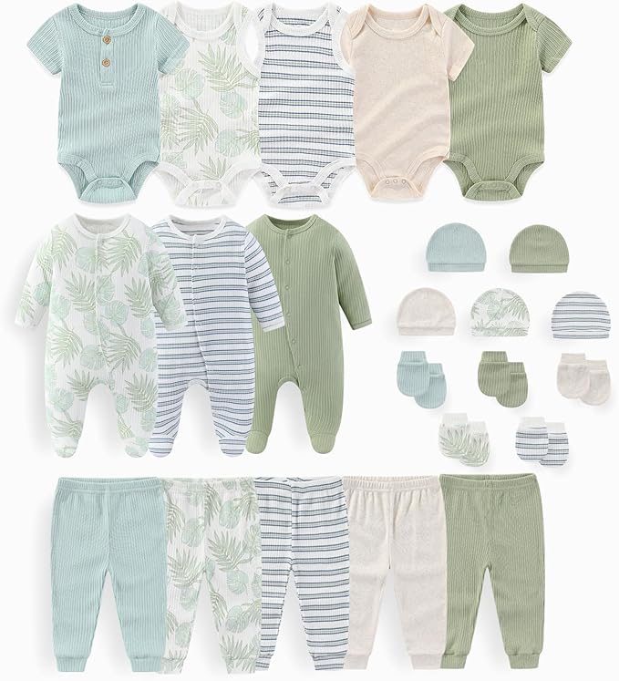 Unisex Baby Boy Girl Clohtes Pants Sets 23 pack Cotton Casual New born Clothing by JELYLOVE