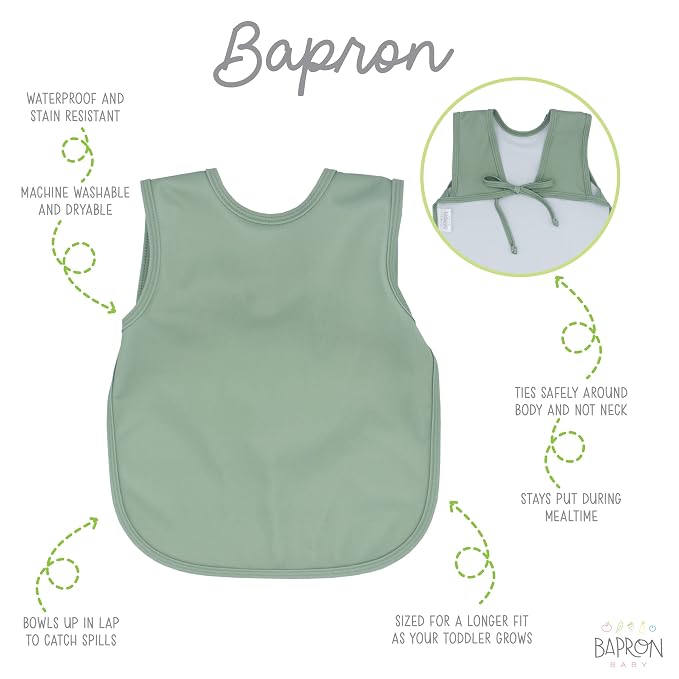 BapronBaby Minimalist Sage Bapron - Image 2