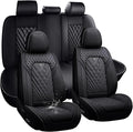 Car Seat Cover Full Set, Waterproof Leather Seat Cover, Front and Rear Auto by Unknown