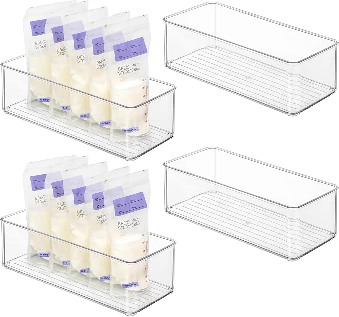 Hudgan 4 PCS Breastmilk Storage Container Set, Space-efficient by HUDGAN