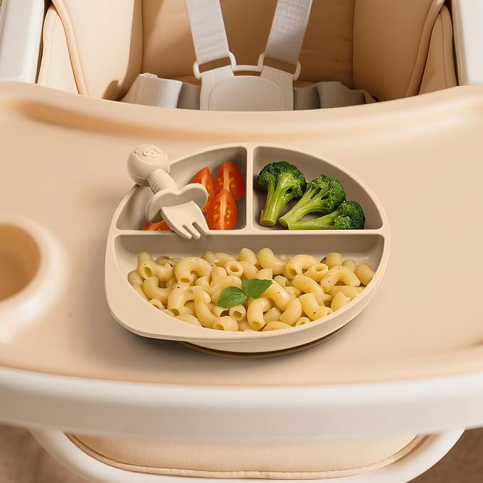 Silicone Baby Feeding Set Plates and Utensils Set - Image 6