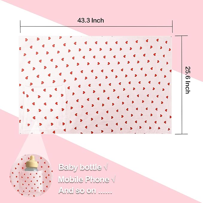 Muslin Nursing Covers for Breastfeeding, Arch Neckline Breast Feeding Covers - Image 3