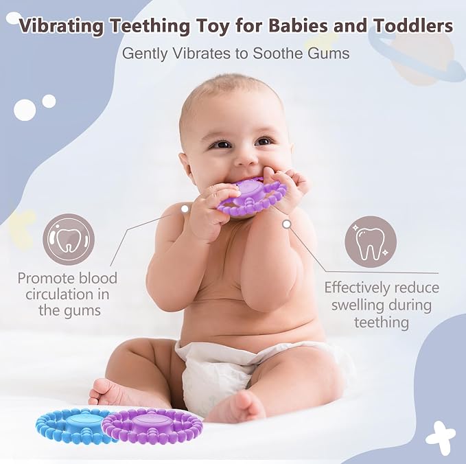 Vibrating Sensory Chew Toy – Baby Teether - Image 4