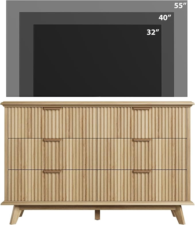 QUW Fluted Dresser for Bedroom - Image 4