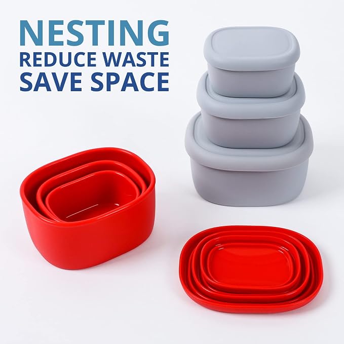 BLUE GINKGO Nesting Silicone Containers - Image 3