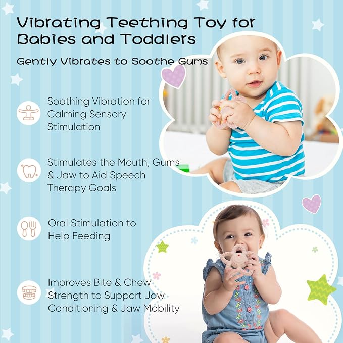 Vibrating Sensory Chew Toy, Teether Teething Toys - Image 4