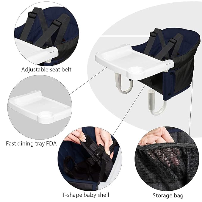 Hook On High Chair with Tray, Fast TableChair Clip on TableHigh Chair, - Image 5