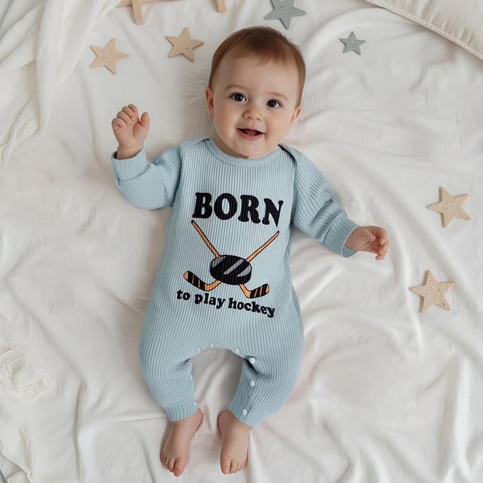 Fernvia Newborn Baby Boy Clothes Letters Print Bodysuit 3 6 9 12 18 Months Long - Image 2