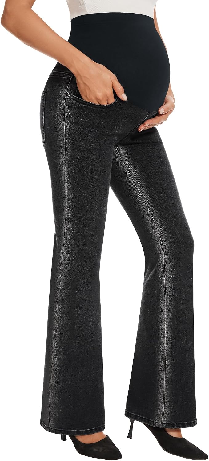 GLAMIX Women's Stretch Maternity Bootcut Jeans - Image 3