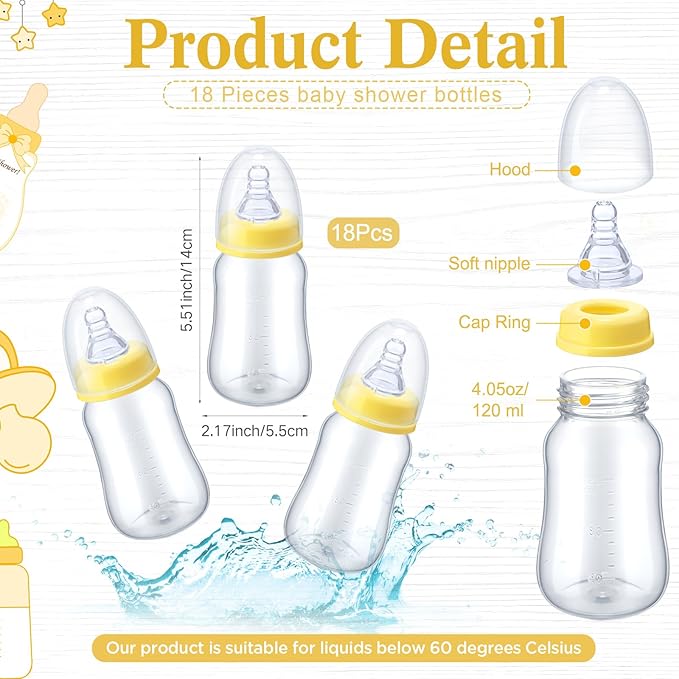 Roowest Bottle Chug Baby Shower Game Favors Including Sunflower Theme Wooden - Image 3
