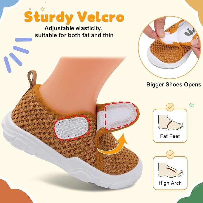 FEETCITY Baby Shoes Boys Girls First Walking Shoes Infant Sneakers Lightweight - Image 2