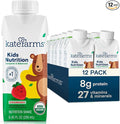 KATE FARMS Organic Kids Nutrition Strawberry Shake, 8g Protein, 27 Vitamins and by KateFarms