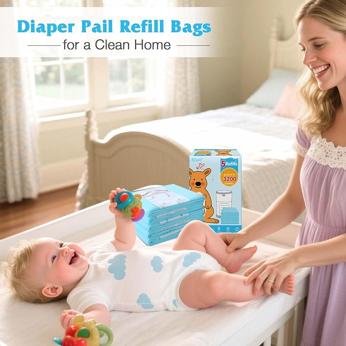 10 Pack Diaper Pail Refill Bags Compatible - Image 7