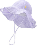 HONGTEYA Baby Sun Hat Toddler Girl Beach Hat Adjustable Outdoor Summer Hat UPF by HONGTEYA