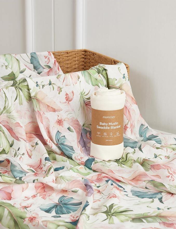 Momcozy Muslin Swaddle Blankets, Ultra Soft Neutral Registry Essentials - Image 9