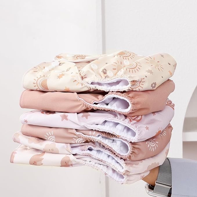 12 Set Reusable Adjustable Cloth Diapers - Image 4