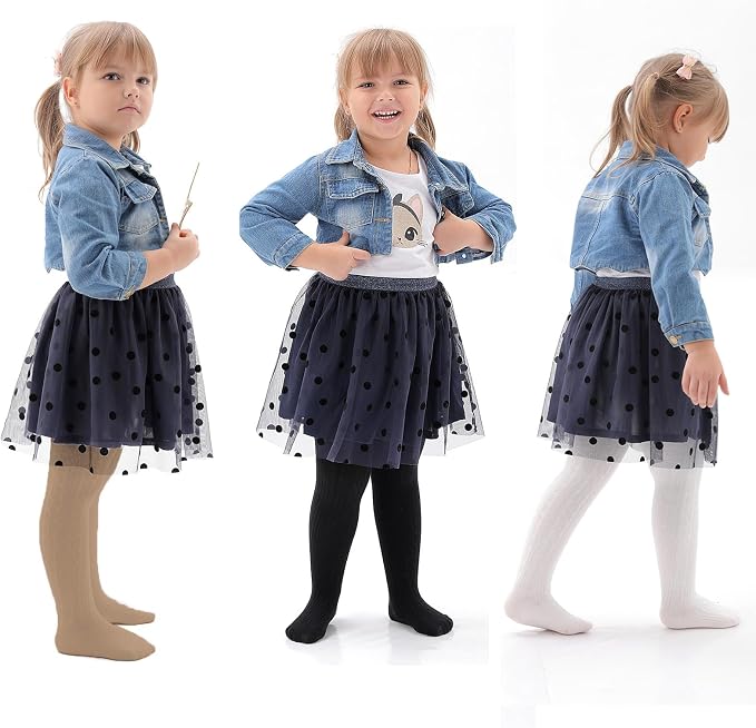 EPEIUS Baby Girl Tights Thick Cable Knit Leggings Stockings Cotton Pantyhose - Image 2