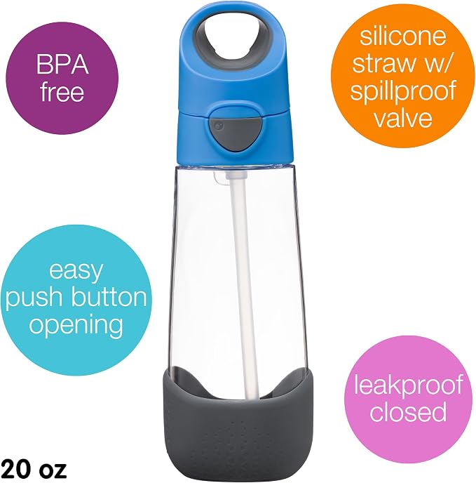 b.box Kids Water Bottle – 20oz Tritan Toddler Drink Bottle - Image 3
