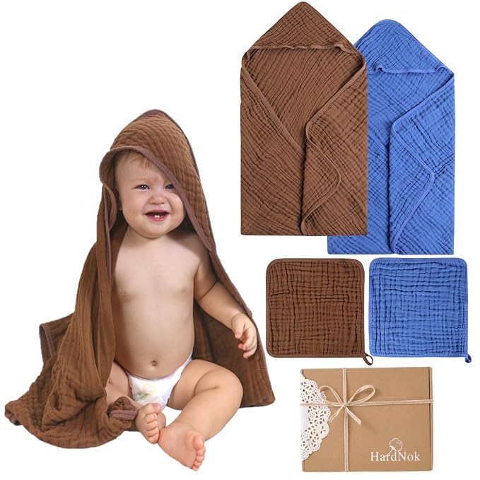 4-Piece Muslin Bath Towel Set by HardNok
