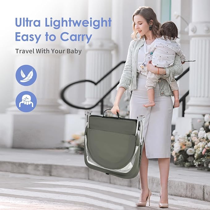 Portable Baby Bassinet Travel Baby Bed, Baby Cribs Travel Pod - Image 5