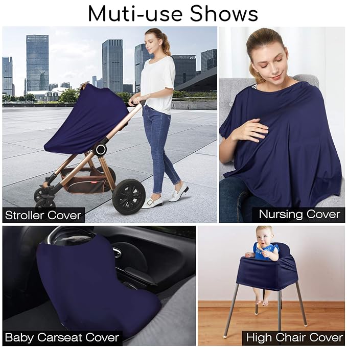 Nursing Cover & Baby Nursing Poncho, High Seat Cover, Stroller Cover, Shopping - Image 7