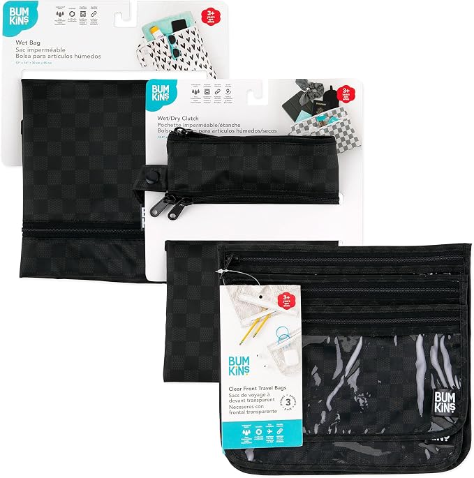 Bumkins - Waterproof Wet Bag, Wet/Dry Clutch & Clear Travel Bags - - Image 7