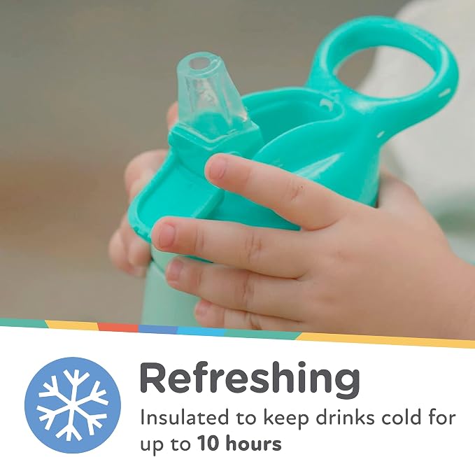 Nuby Thirsty Kids No Spill Flip-It Reflex Stainless Steel Travel Cup or Water - Image 6