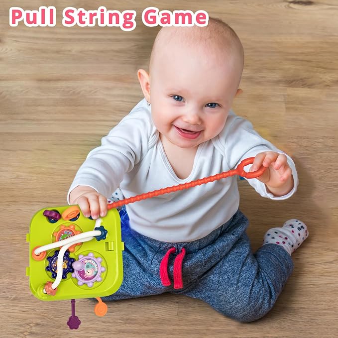 Montessori Toys for Toddlers, 7-in-1 Activity Cube, Shape Sorter Toy| Baby - Image 4