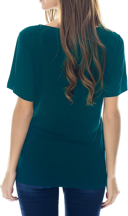 Smallshow Women's Maternity Nursing Tops Short Sleeve Breastfeeding Clothes - Image 4