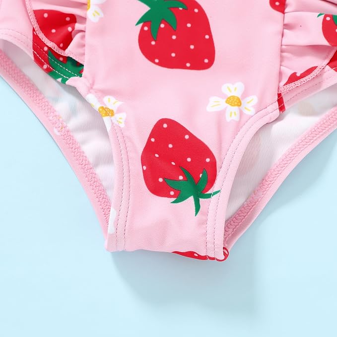 Happy Town One-Piece Infant Toddler Baby Girl Summer Swimsuit Watermelon - Image 3
