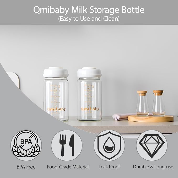 Breast Milk Storage Bottles 240ml 8oz BPA-Free Leak-Proof Baby Bottle - Image 5