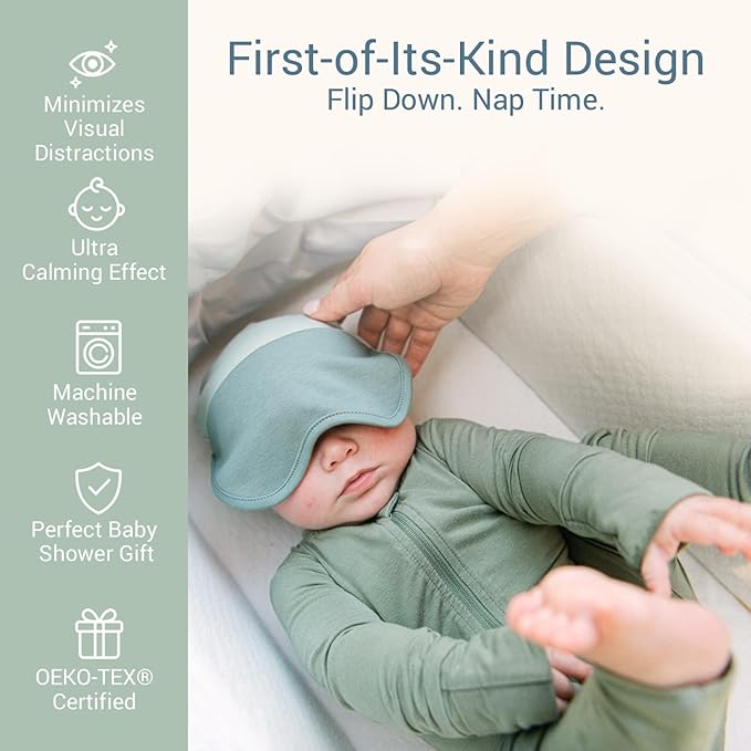 The Original Baby Sleep Mask & Soft Eye Shade – Newborn, Sun Hat & Beanie – - Image 3