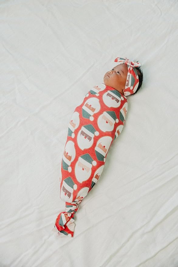 Copper Pearl Large Premium Knit Baby Swaddle Receiving Blanket Claus - Image 5