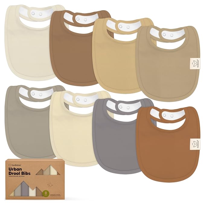 8-Pack Organic Baby Bibs for Boys, Girls by KeaBabies