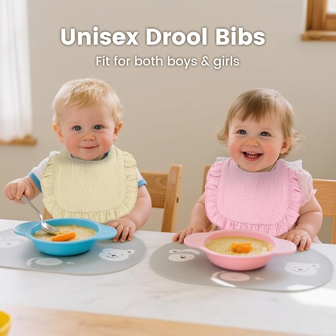Oiomniv Muslin Baby Bibs, Toddler - Image 3