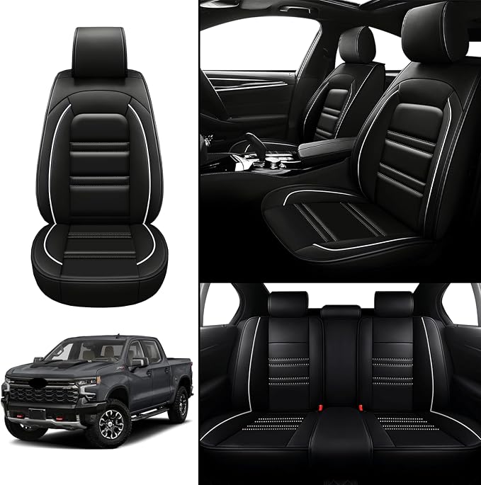 Seat Covers for Chevy Silverado 1500 2007-2025 | 5-Seats Leather Seat Covers - Image 2