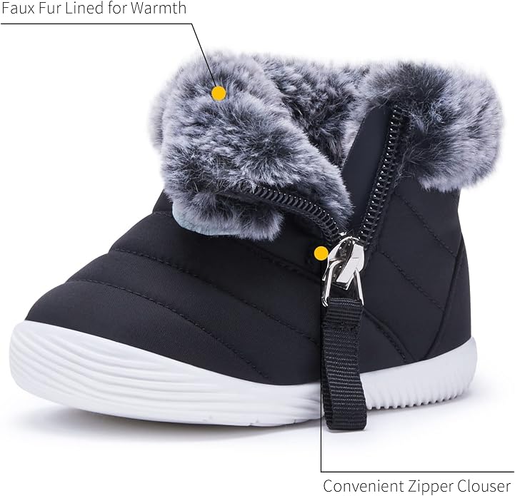 BMCiTYBM Baby Boy Girl Snow Boots Waterproof Winter Warm Booties Nonslip - Image 2