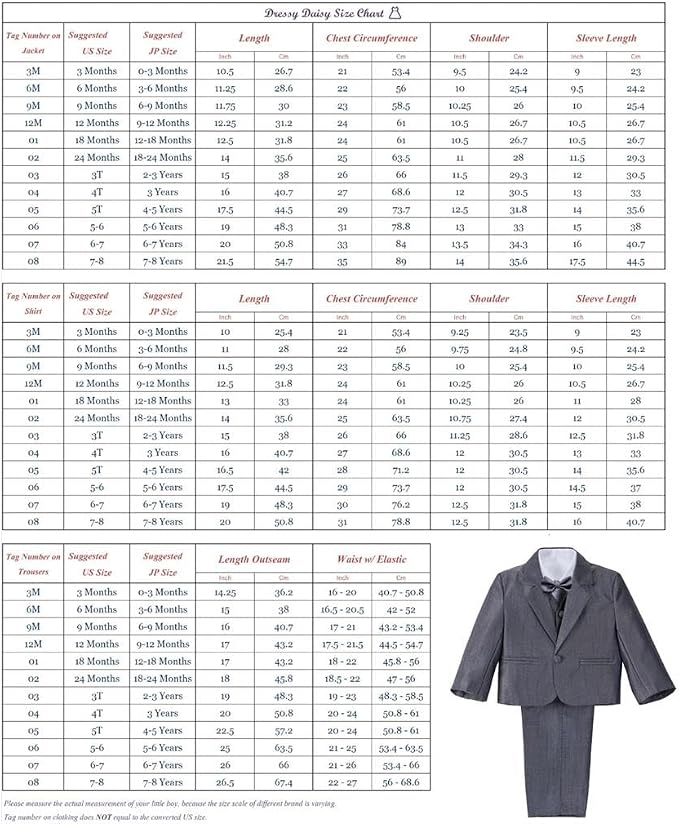 Dressy Daisy Baby Toddler Boy 5 Pcs Set Formal Tuxedo Suits No Tail Wedding - Image 7